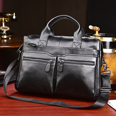 MIN Leather Messenger Bag