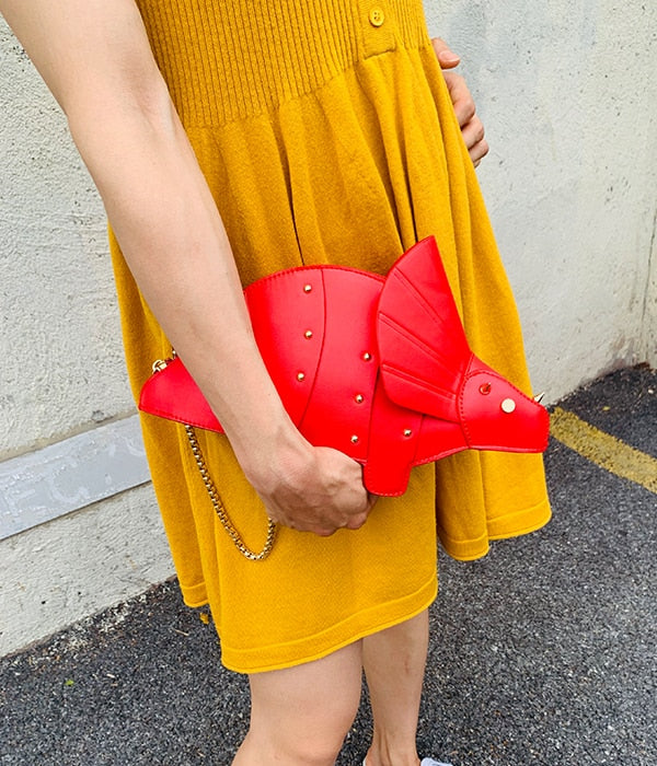 Mini bolso cruzado Triceratops para mujer, monederos y bolsos de mano, bolso de hombro a la moda con cadena, bolso de mano, bolsos de diseñador para niñas elegantes 2021